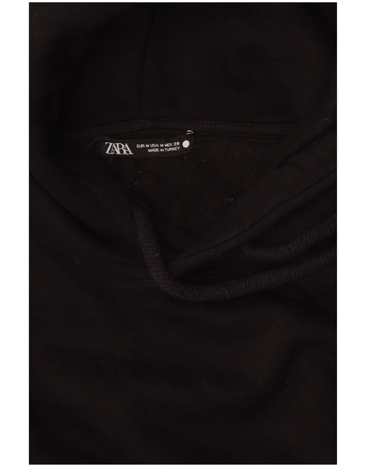 Zara Womens Oversized Hoodie Jumper Reino Unido 14 Médio Preto
