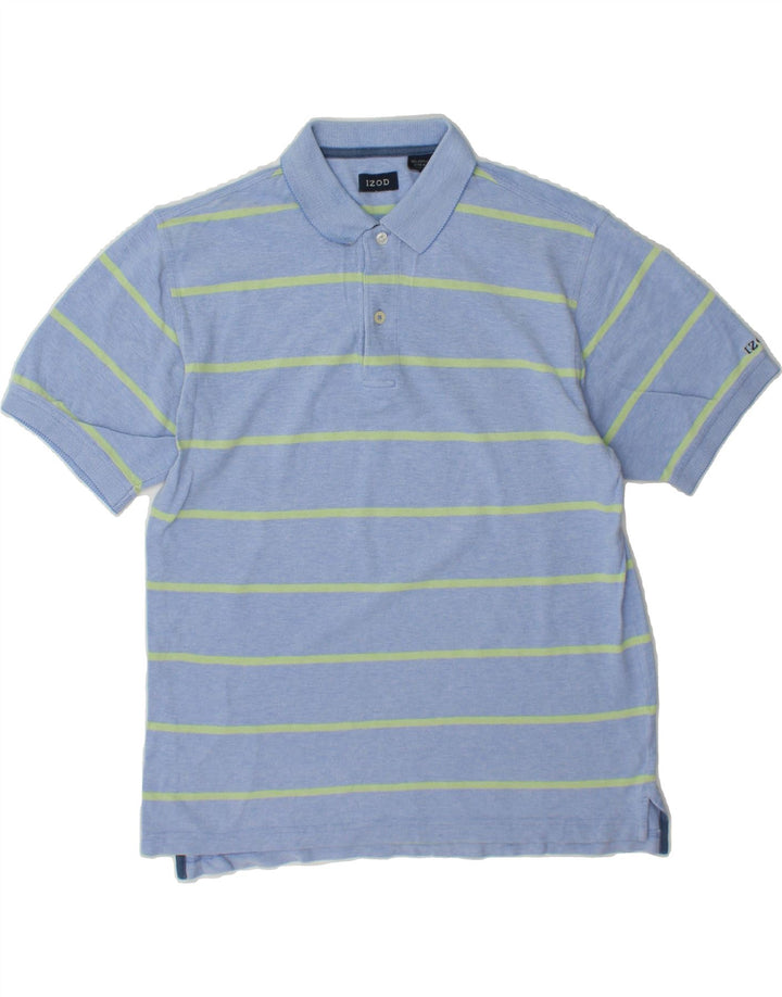 IZOD Mens Polo Shirt Small Blue Striped Cotton Vintage Izod and Second-Hand Izod from Messina Hembry 