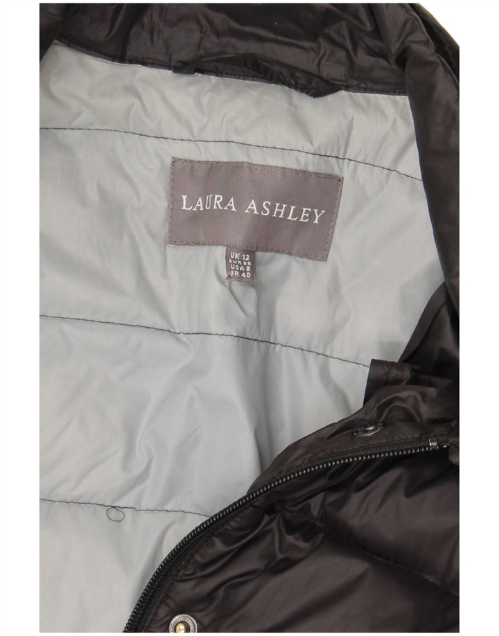 Jaqueta acolchoada feminina Laura Ashley Reino Unido 12 médio preto