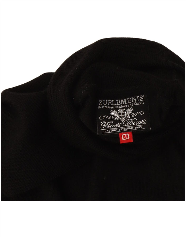 Suéter feminino Zu Elements com gola redonda Reino Unido 12 médio preto