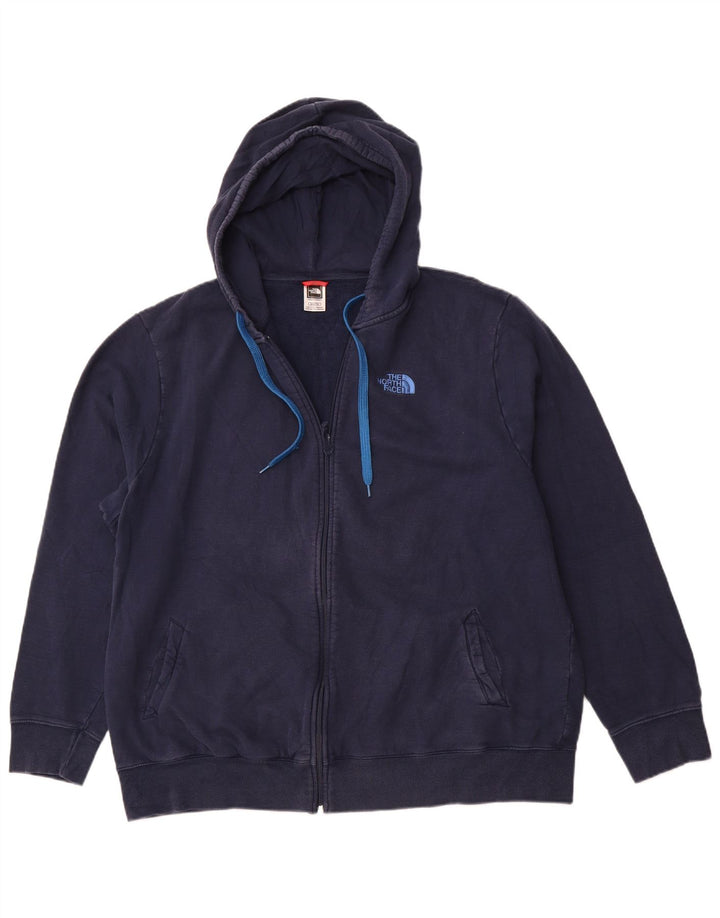 Suéter masculino com capuz e zíper THE NORTH FACE 2XL algodão azul marinho