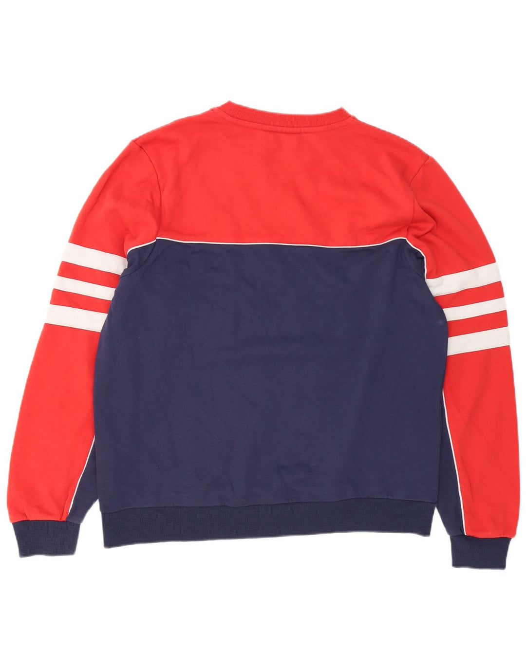Moletom masculino Fila Jumper XL vermelho colorblock algodão