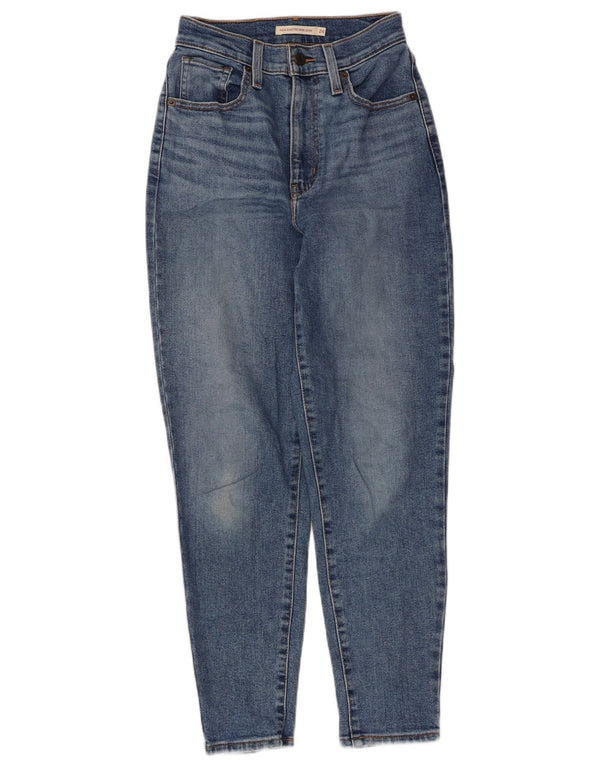 Calça jeans feminina Levi's Mom Jean cintura alta cônica W24 L27 algodão azul