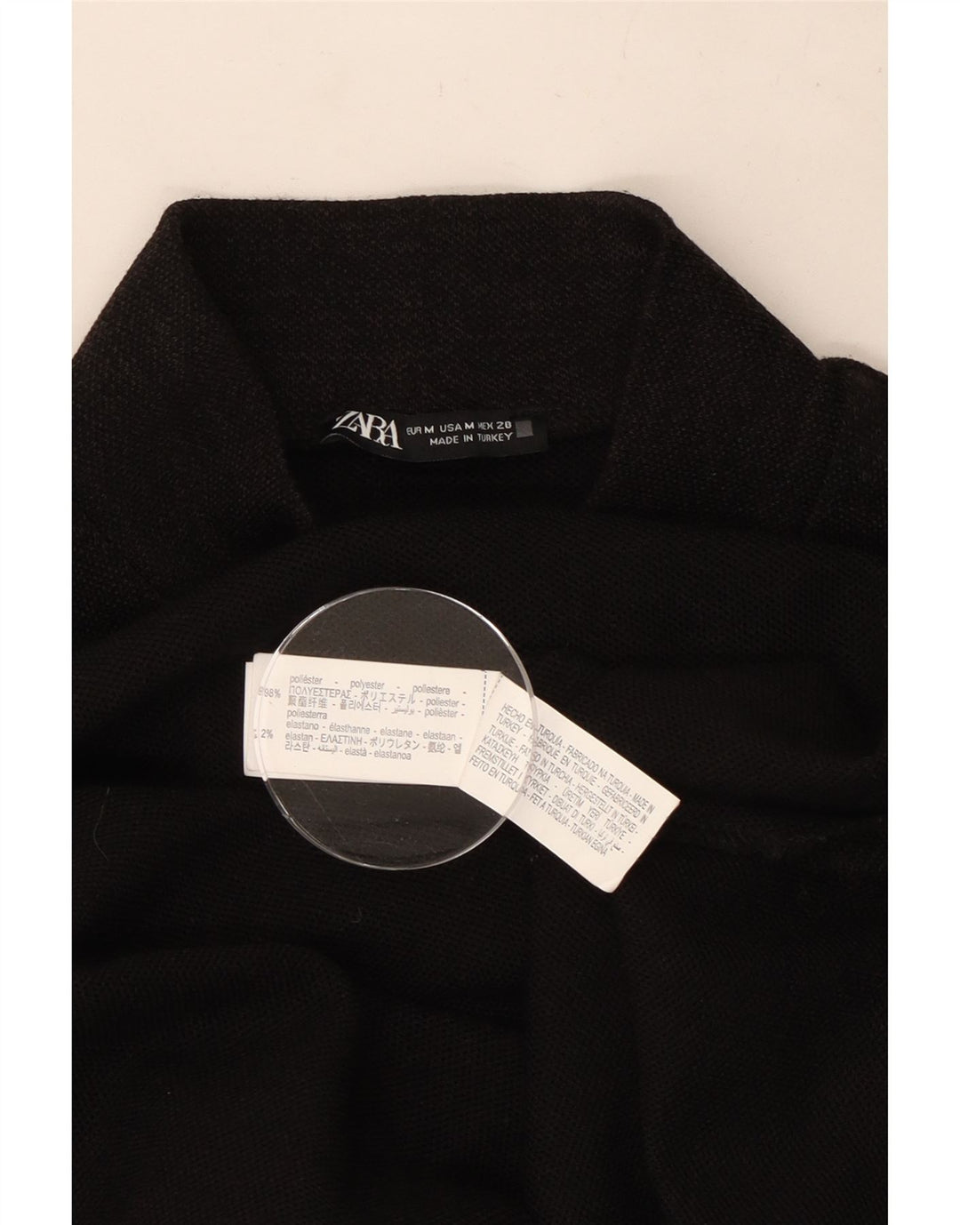 Vestido básico feminino sem mangas Zara UK 12 poliéster marrom médio
