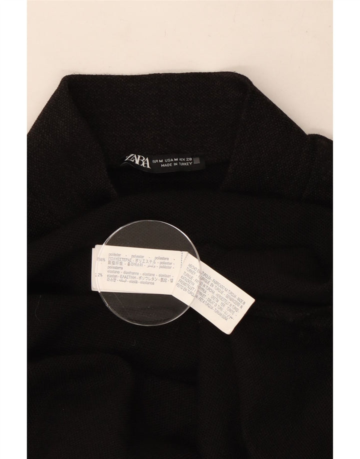 Vestido básico feminino sem mangas Zara UK 12 poliéster marrom médio