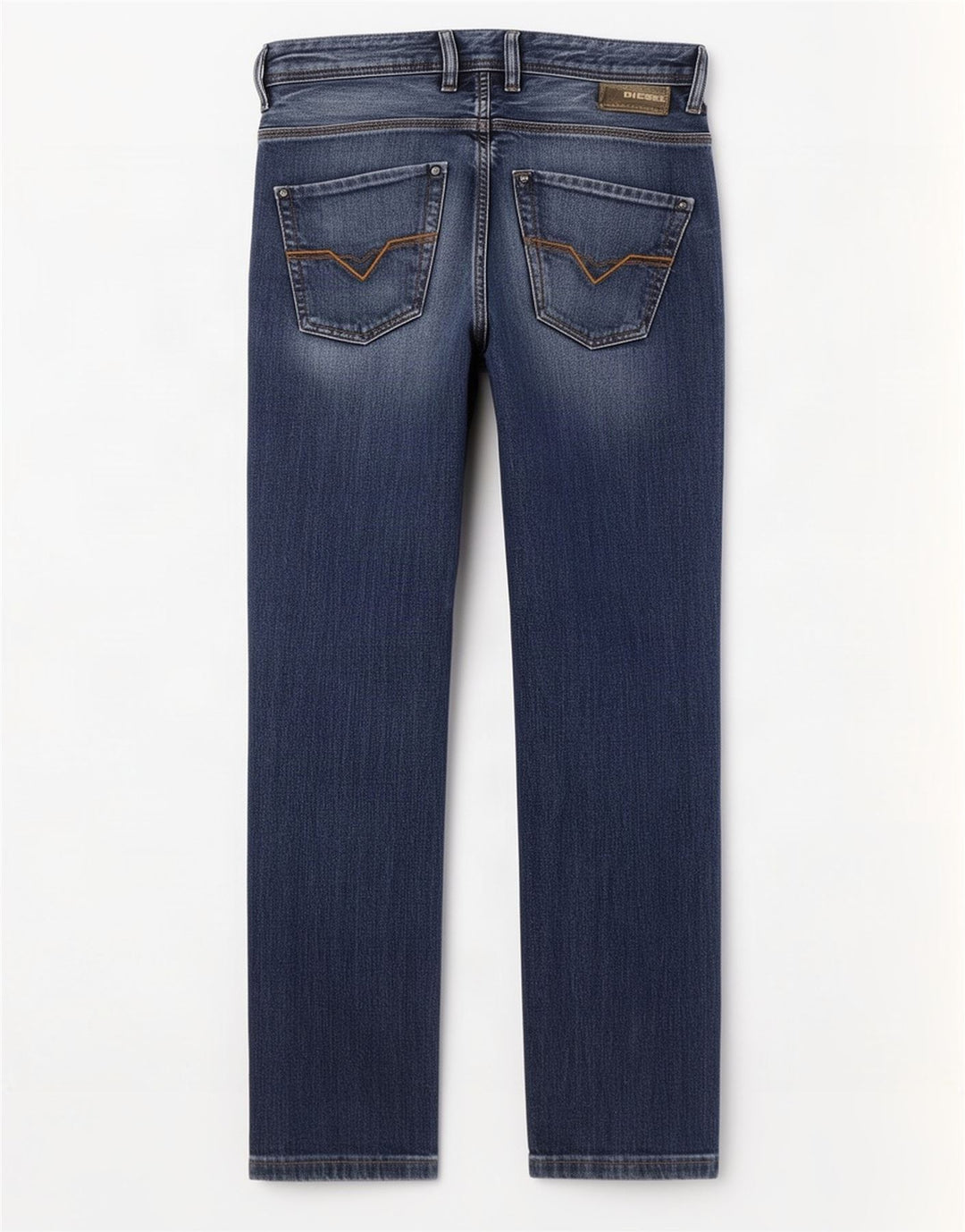 Diesel Mens Krooley Distressed Straight Jeans W29 L29 Azul Algodão
