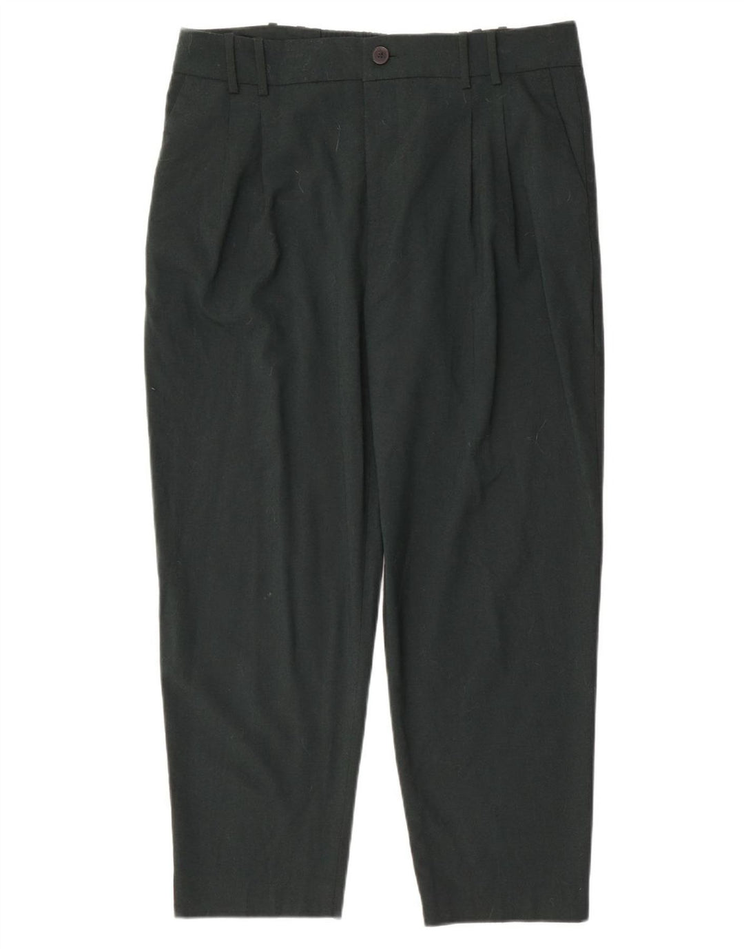 Zara Calça Feminina Cropped Pegged XL W36 L26 Verde Poliéster