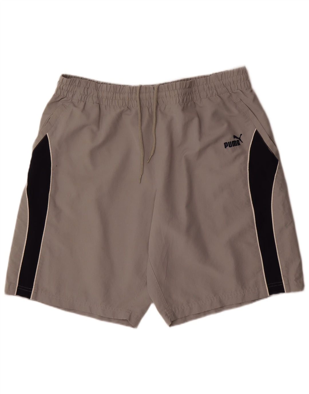 Shorts esportivos masculinos Puma XL cinza colorblock poliéster