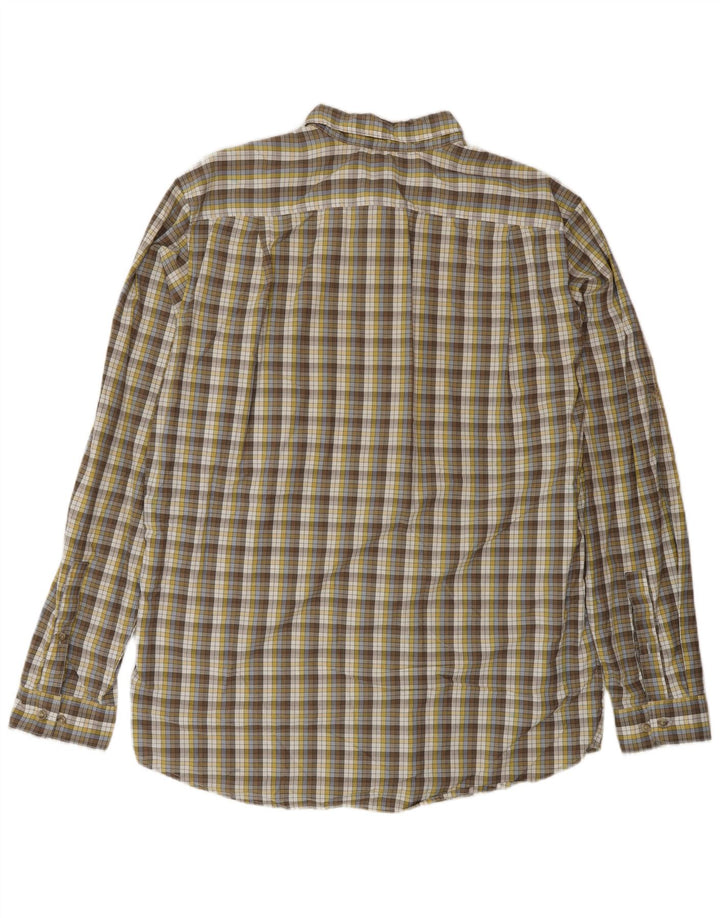 Camisa masculina de flanela alta clássica de ajuste clássico Eddie Bauer grande xadrez multicolorida