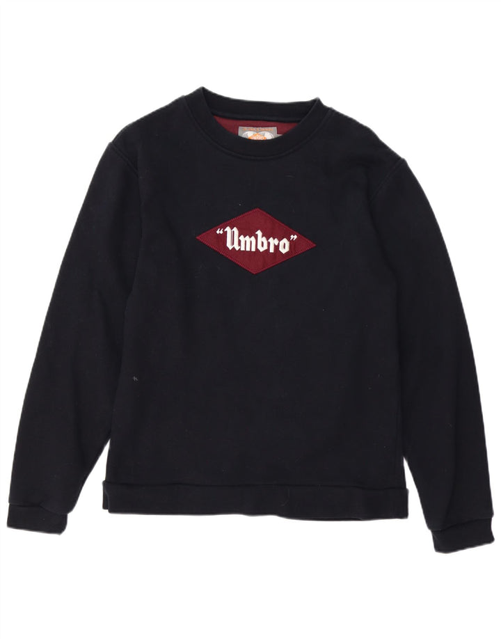 UMBRO moletom gráfico masculino jumper pequeno algodão preto
