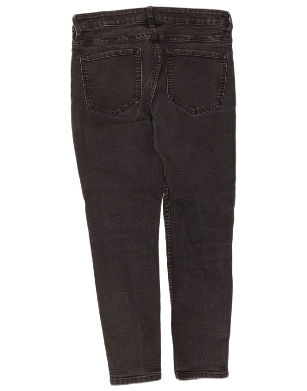 Calça Jeans Marks & Spencer Feminina The Ivy Crop Skinny UK 14 Grande W32 L24 Preto