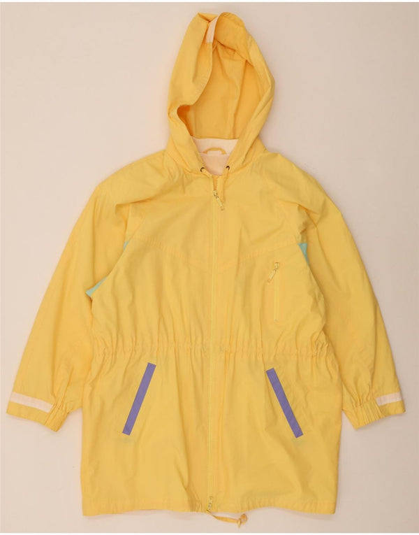 Jaqueta parka feminina com capuz grande Valmeline EU 44 XL amarelo colorblock