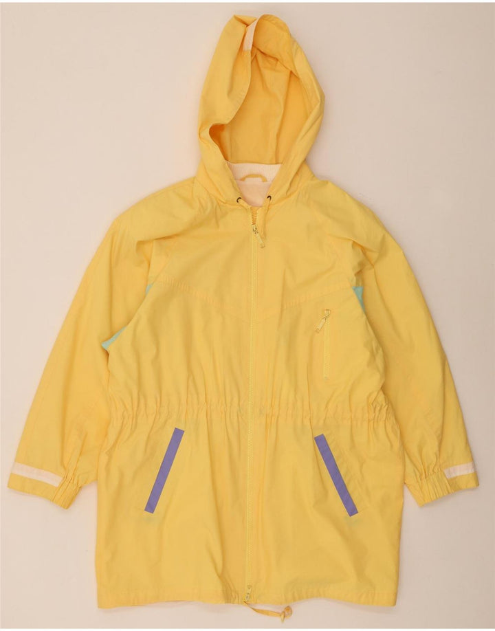 Jaqueta parka feminina com capuz grande Valmeline EU 44 XL amarelo colorblock