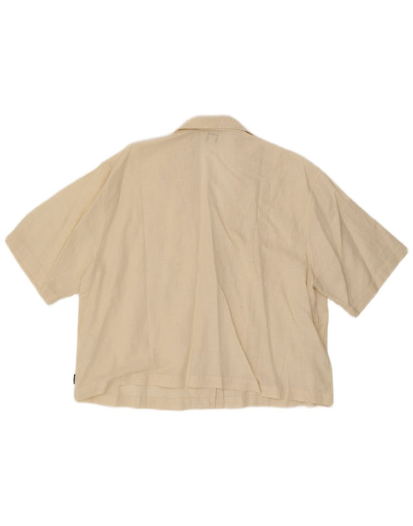 Camisa Wrangler feminina de manga curta grande tamanho UK 16 grande off white