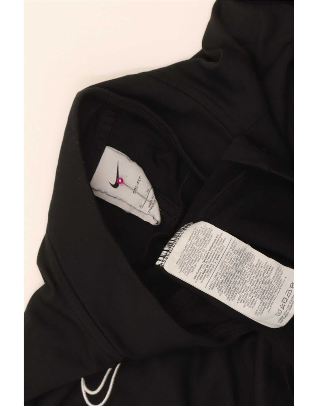 Nike Mens Dri Fit Zip Neck Pullover Treino Top XL Preto Colourblock