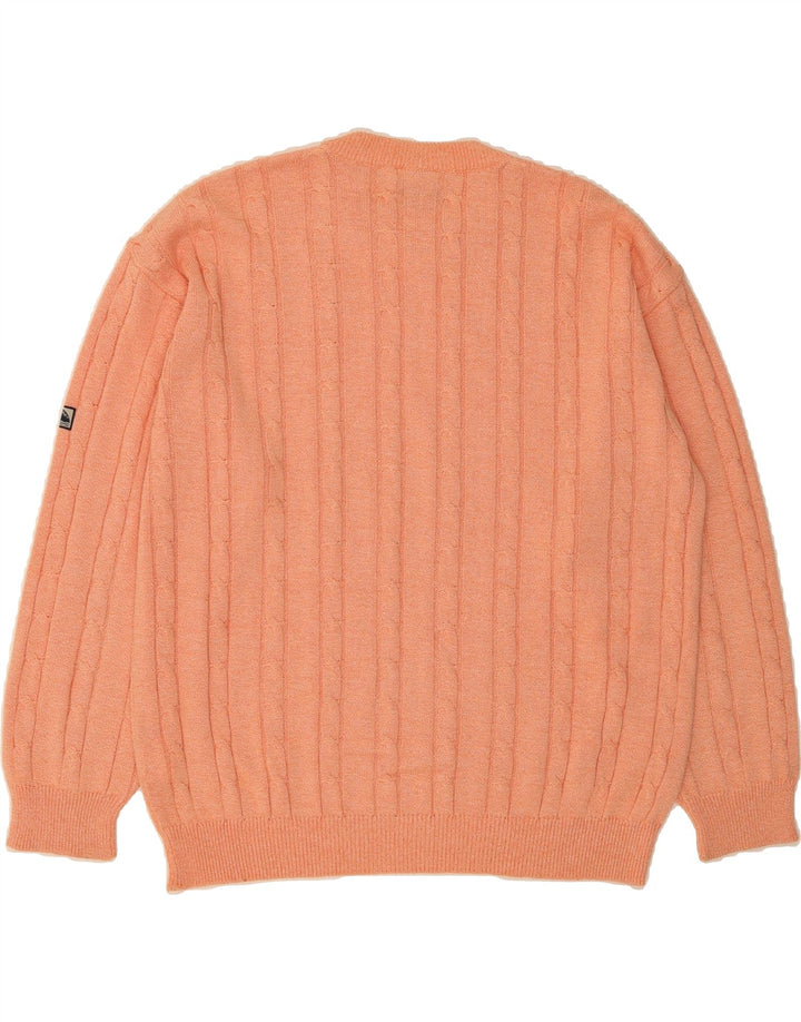 NAVIGARE Mens Crew Neck Jumper Sweater XL Orange Cotton Vintage Navigare and Second-Hand Navigare from Messina Hembry 