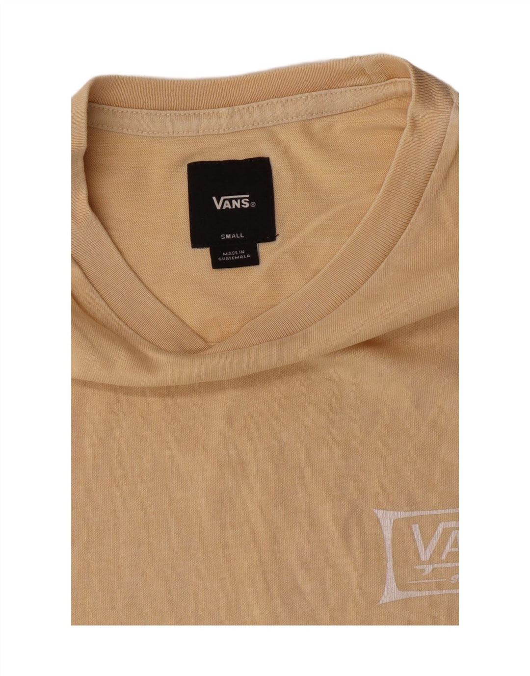 VANS Mens Graphic T-Shirt Top Small Yellow