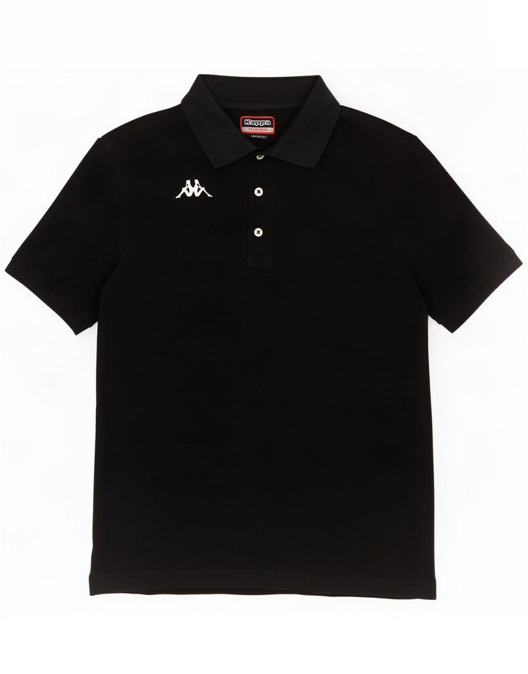 Camisa polo masculina Kappa de algodão preto médio