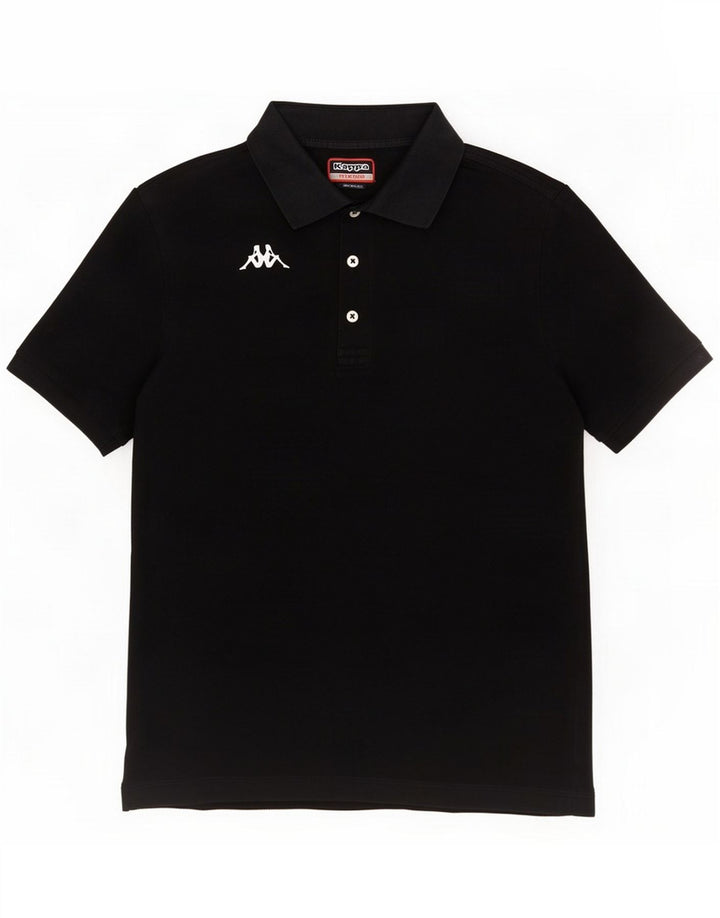 Camisa polo masculina Kappa de algodão preto médio