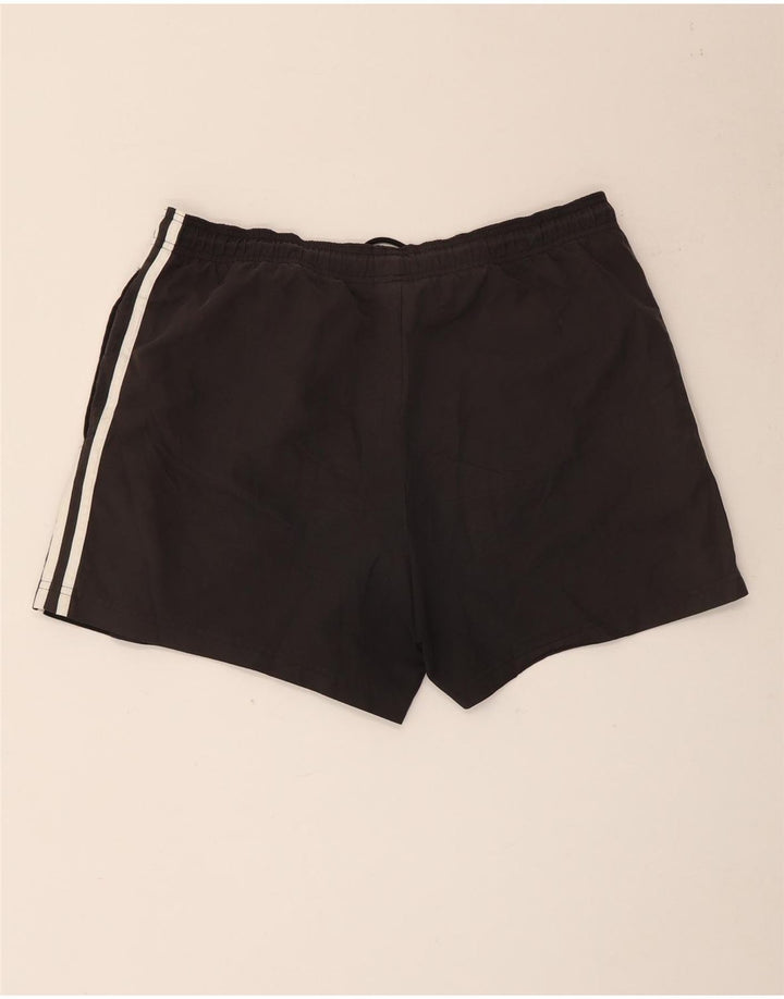Shorts esportivos masculinos Adidas grande poliéster preto