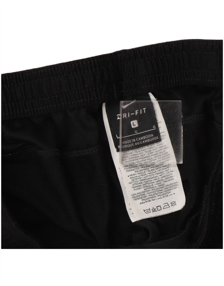 Calça de treino masculina Nike Dri Fit grande poliéster colorblock preto