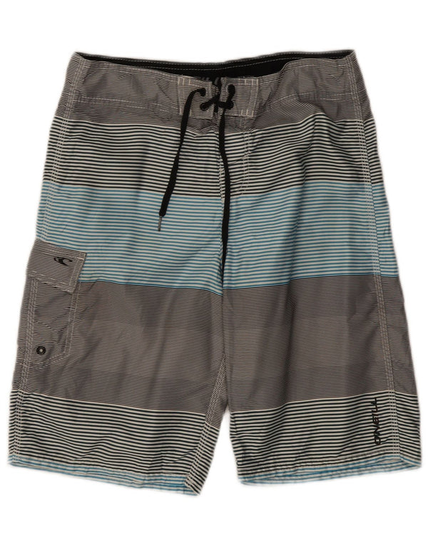 Shorts de natação masculino O'Neill pequeno poliéster listrado multicolorido