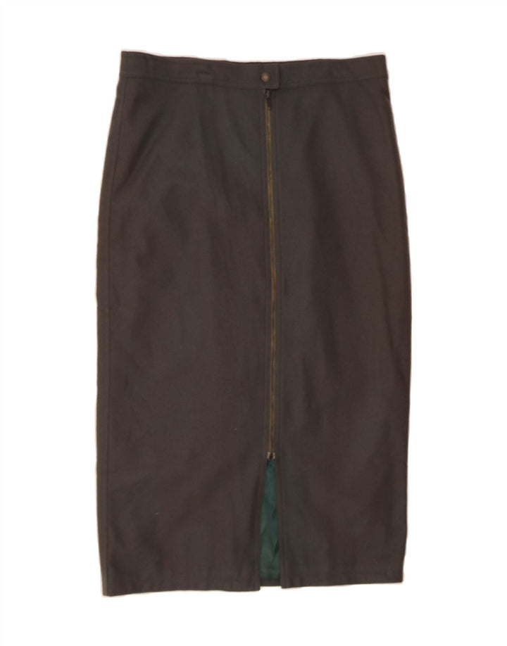 TRUSSARDI Womens Pencil Skirt W34 Large  Grey Wool Vintage Trussardi and Second-Hand Trussardi from Messina Hembry 