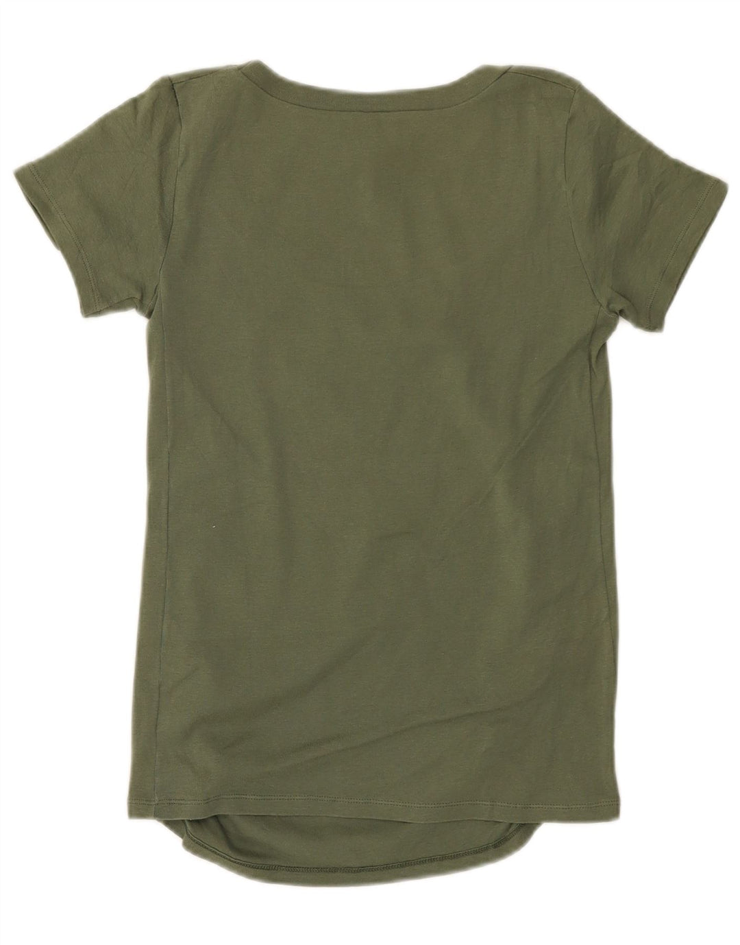 Camiseta feminina Benetton UK 10 pequena cáqui