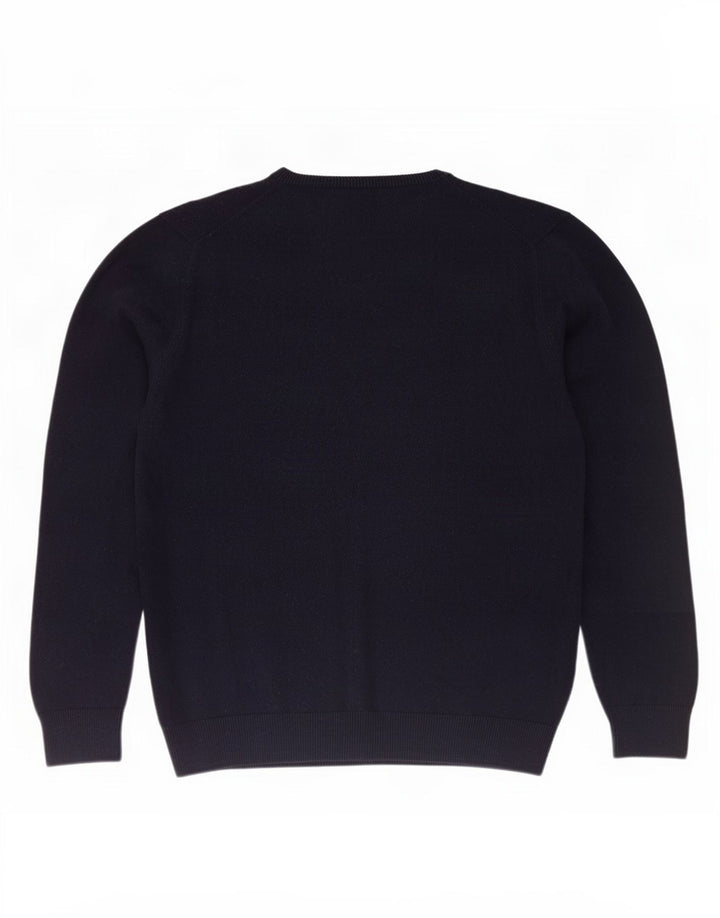 Suéter masculino Lacoste com gola redonda tamanho 5 grande azul marinho