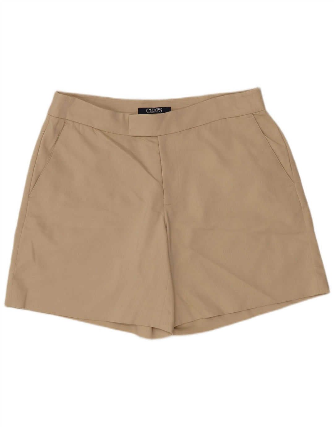 Shorts chino feminino Chaps US 8 médio W32 algodão bege
