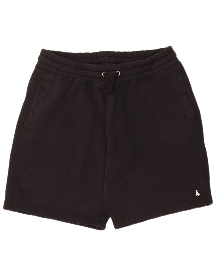 JACK WILLS Shorts esportivos masculinos grandes de algodão preto