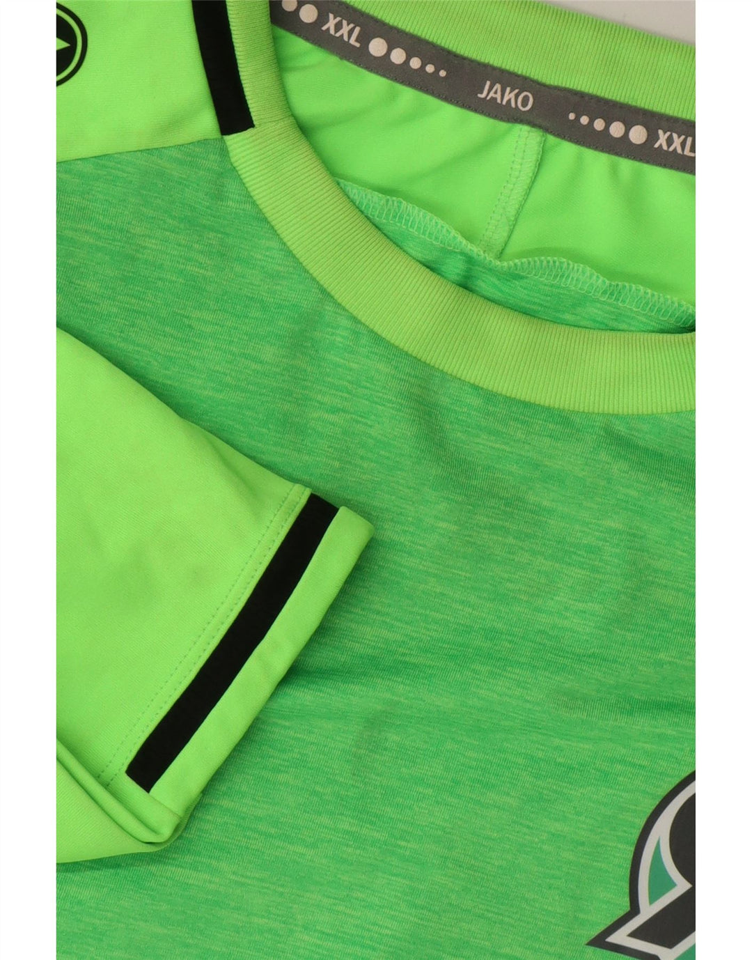 Camiseta gráfica masculina Jako Top 2XL poliéster colorblock verde