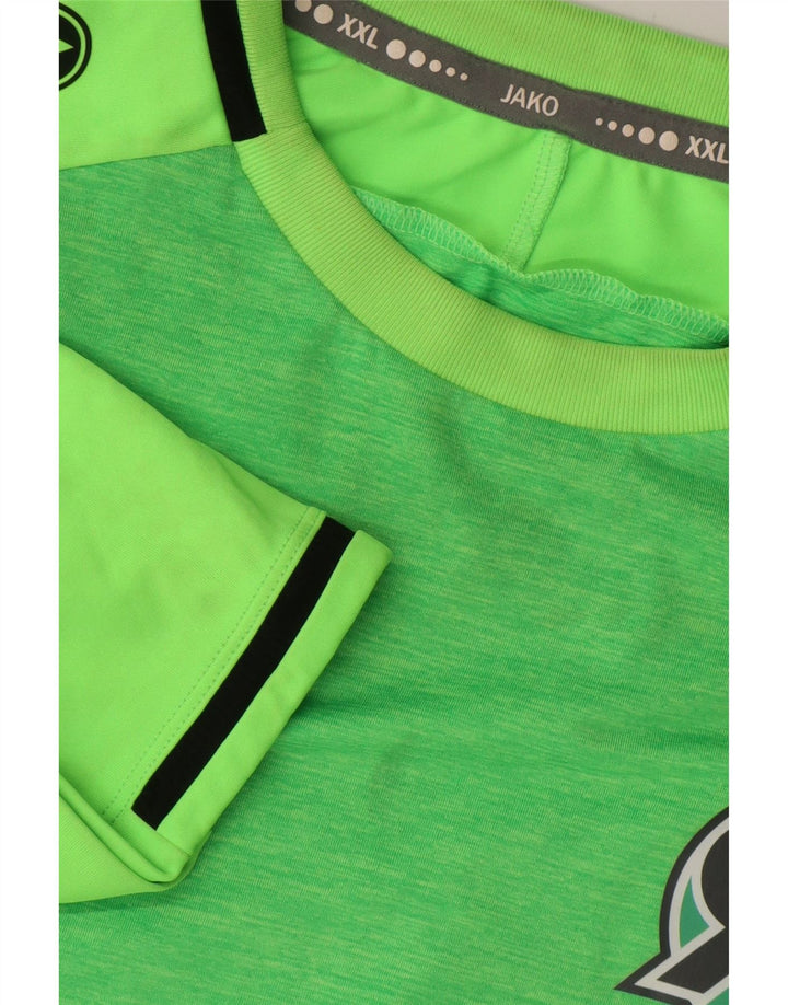 Camiseta gráfica masculina Jako Top 2XL poliéster colorblock verde