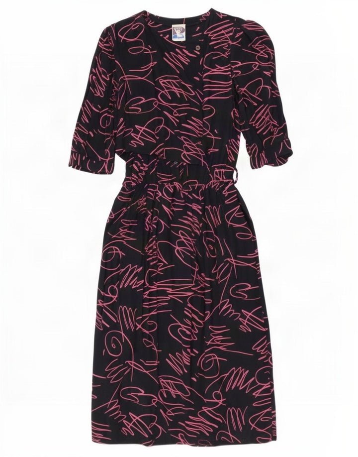 Yessica Vestido feminino By C&A Abstract Pattern Maxi EU 40 Médio Preto