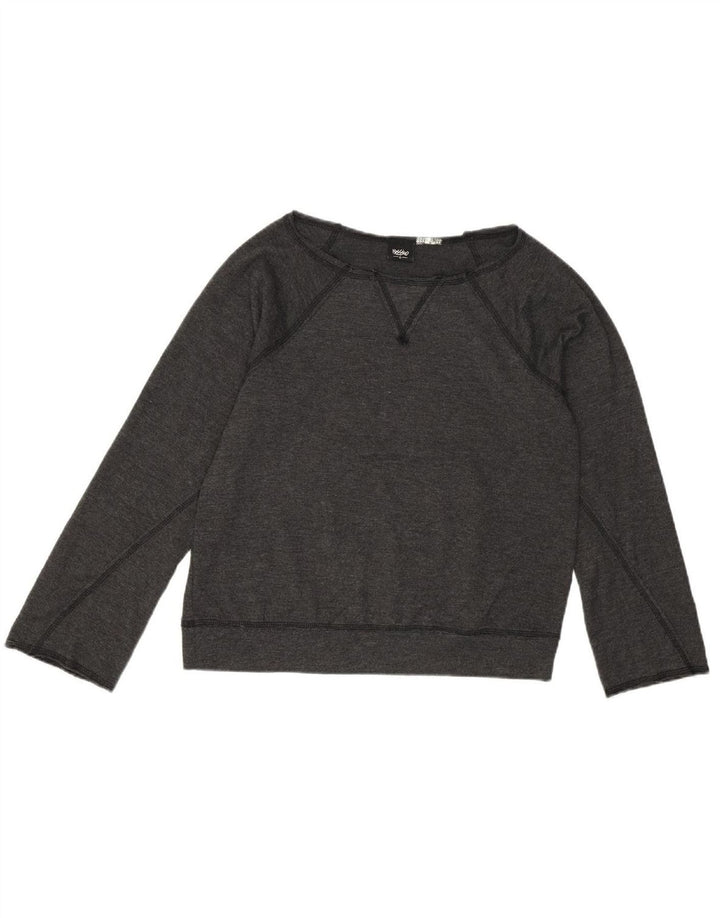 MOSSIMO Top feminino de manga comprida UK 12 cinza médio
