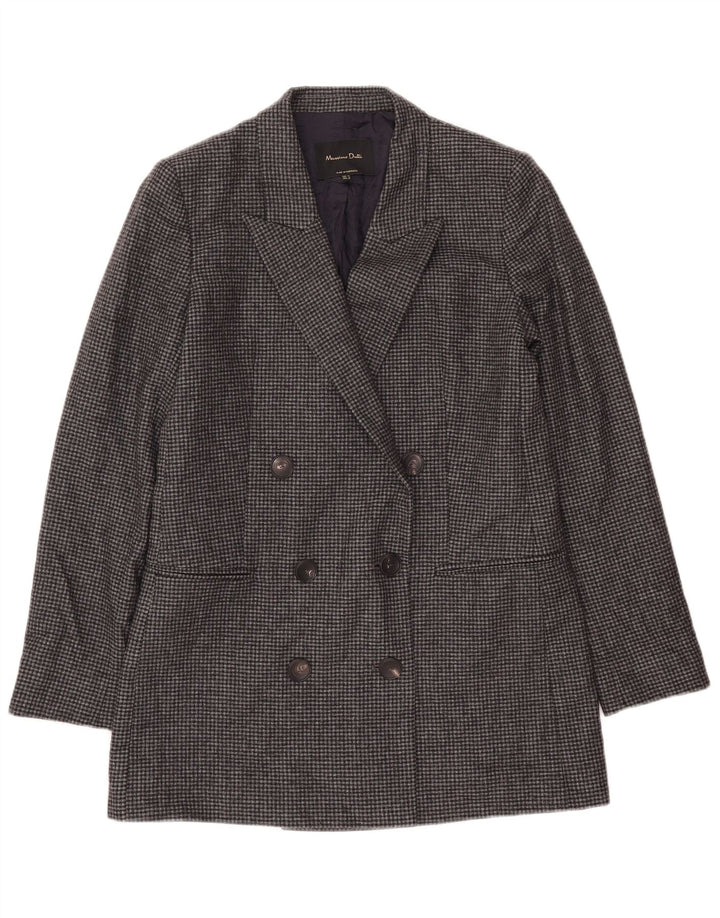 Jaqueta Blazer Feminina Massimo Dutti EU 40 Médio Cinza Houndstooth