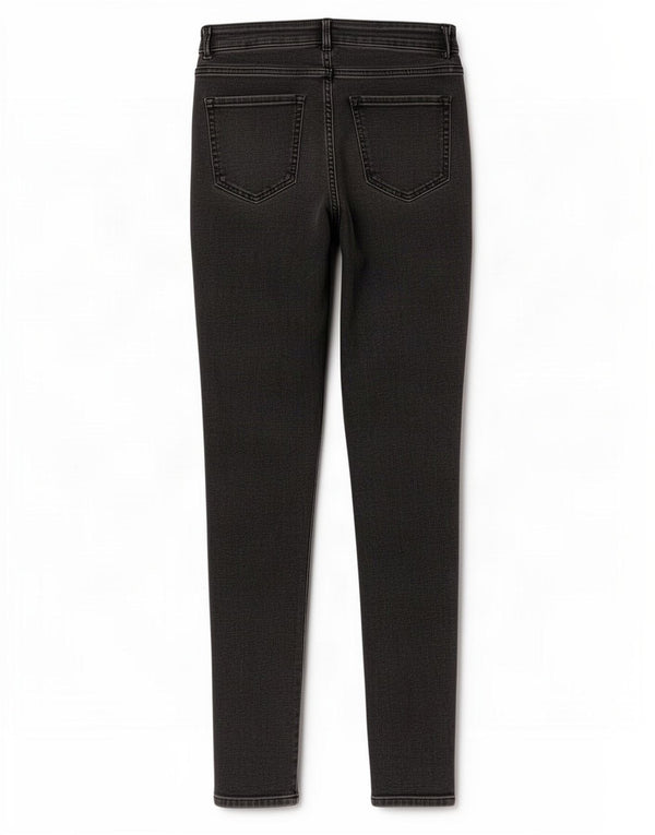 Jeans skinny feminino Marks & Spencer Reino Unido 14 grande W30 L29 algodão cinza