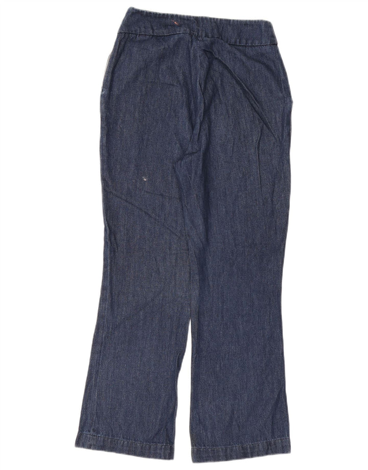 Calça jeans feminina Zara Bootcut XS W24 L26 azul marinho