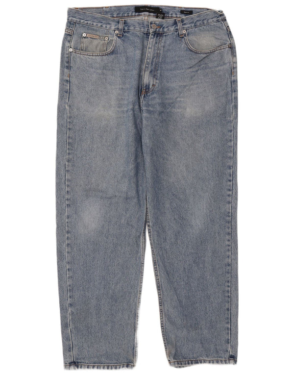 Calça Jeans Calvin Klein Masculina Easy Fit Straight W38 L31 Azul Algodão