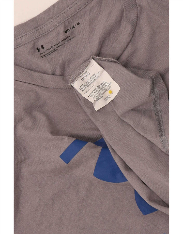 Under Armour Camiseta masculina gráfica Top algodão cinza médio