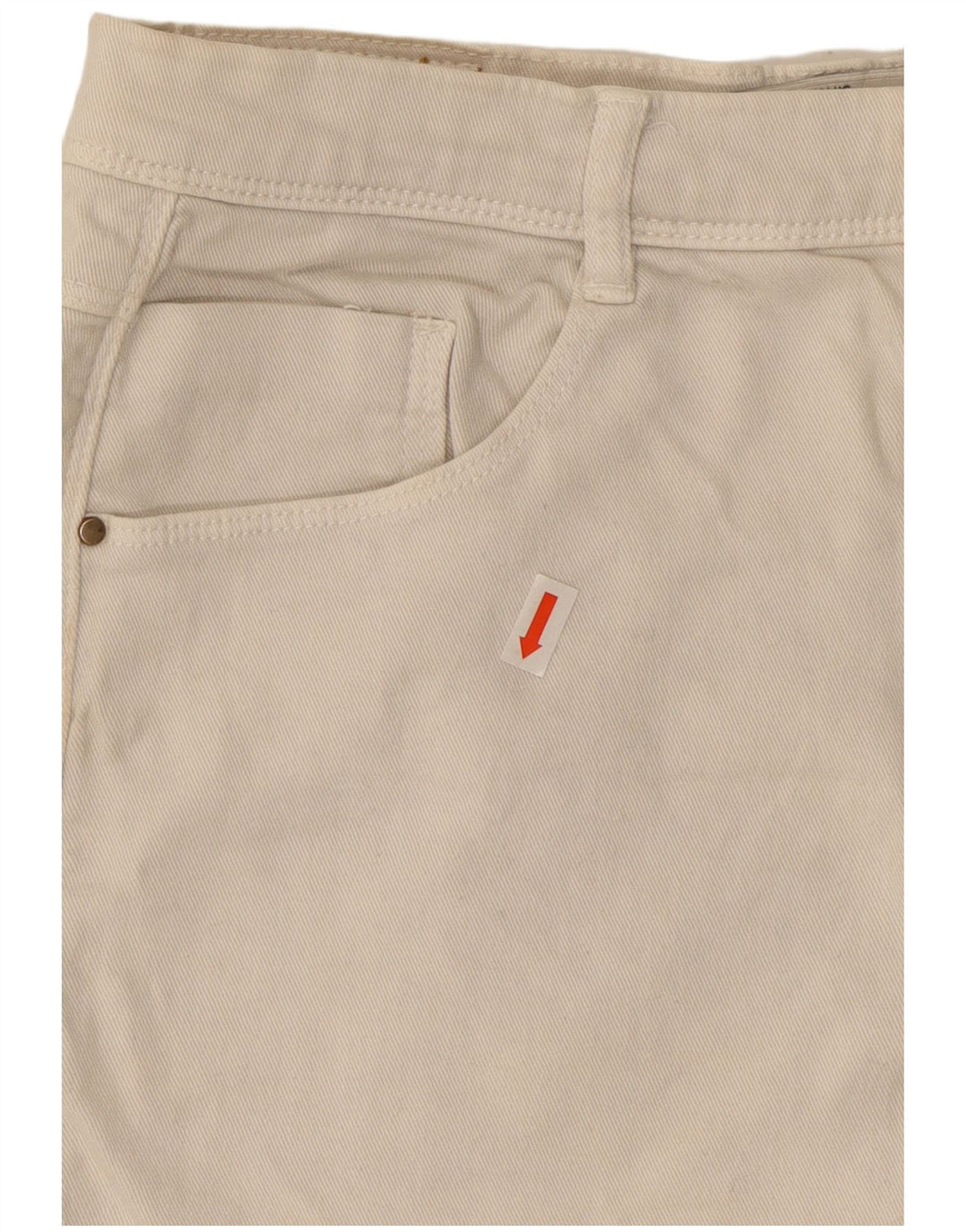 Zara Womens Trafaluc Denim Shorts EU 38 Pequeno W28 Branco