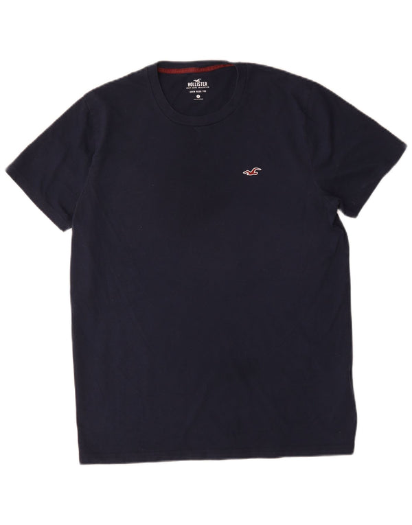 Camiseta masculina Hollister Top médio algodão azul marinho