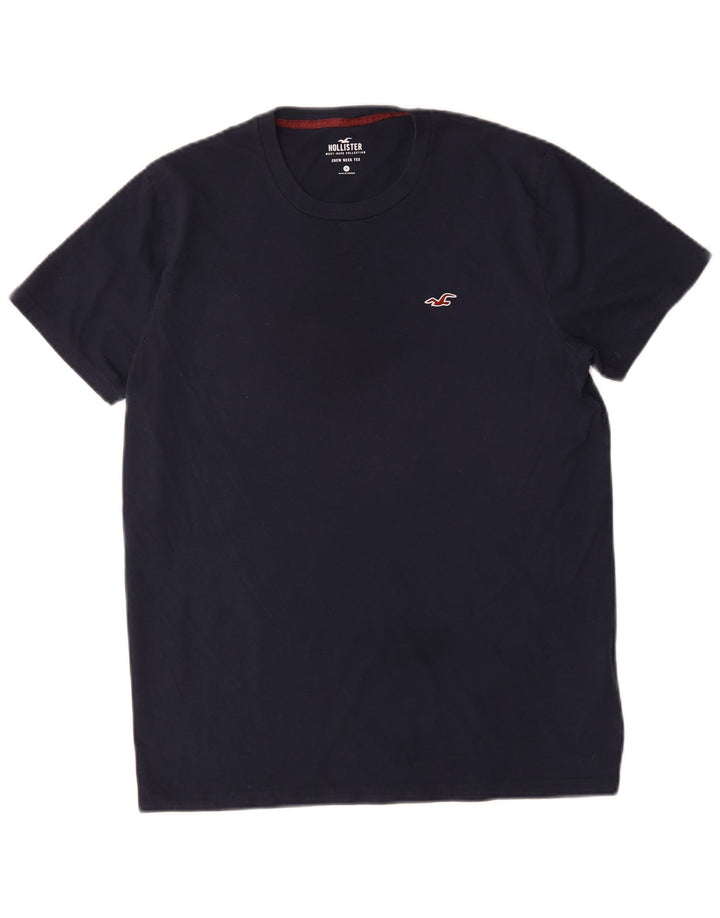 Camiseta masculina Hollister Top médio algodão azul marinho