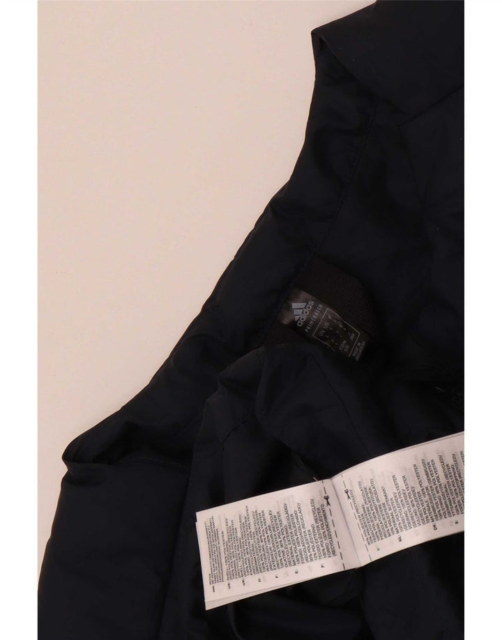 Jaqueta acolchoada masculina Adidas UK 40 grande poliéster azul marinho