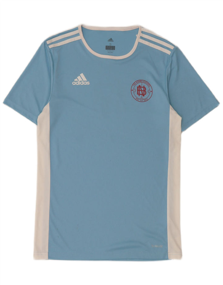 Camiseta Adidas Masculina Climalite Graphic Top Pequeno Azul Colorblock Poliéster