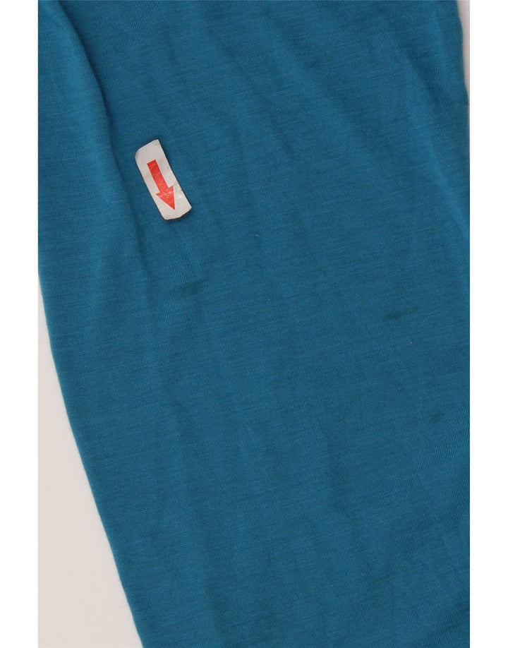 Under Armour Mens Heat Gear Zip Neck Pulôver Treino Top Grande Azul