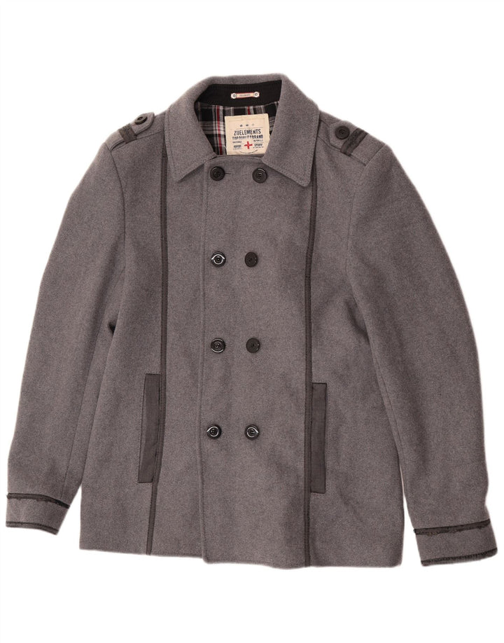 Casaco masculino Zu Elements Pea UK 42 XL lã cinza