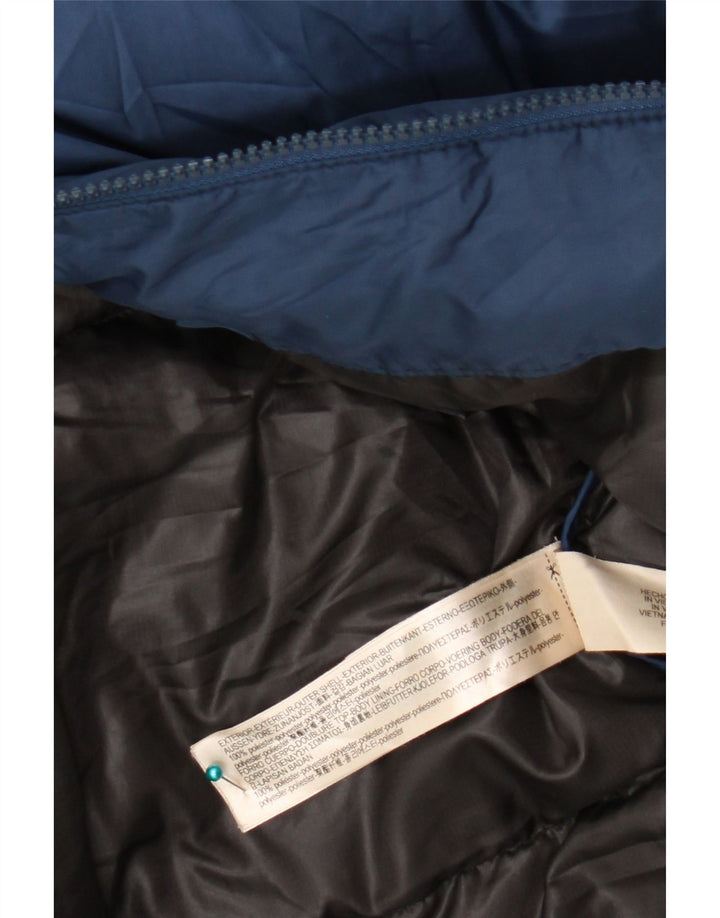 Jaqueta acolchoada masculina Massimo Dutti UK 40 grande poliéster azul marinho
