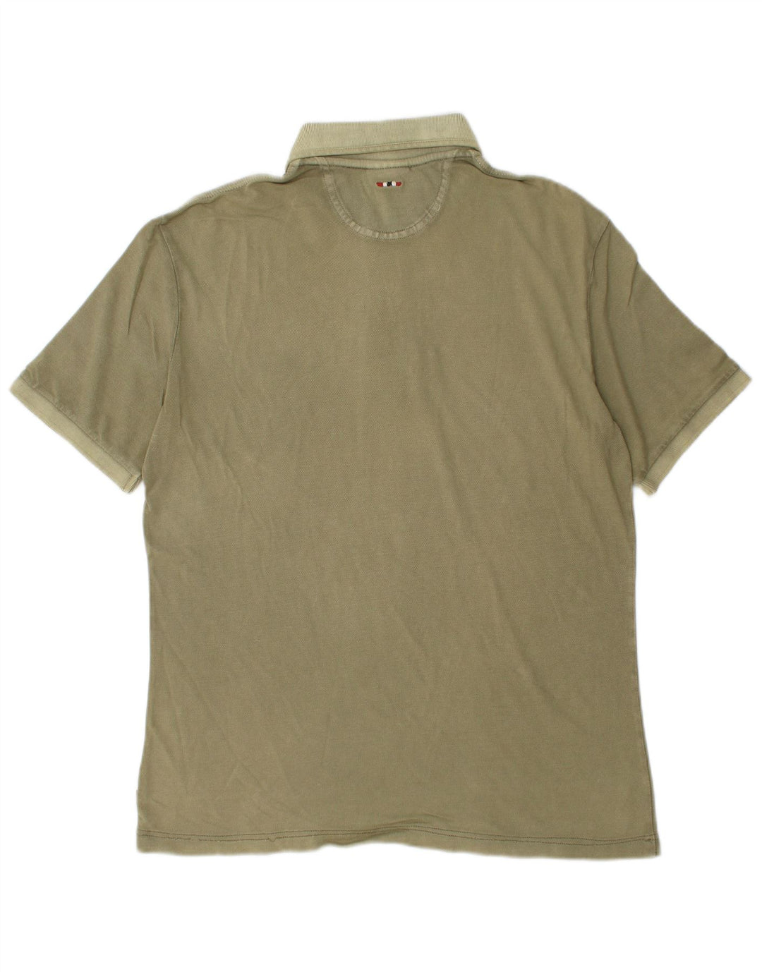 Camisa pólo geográfica masculina NAPAPIJRI médio cáqui