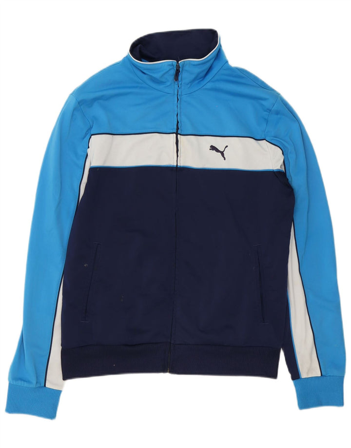 Puma Mens Tracksuit Top Jacket Médio Azul Marinho Colorblock